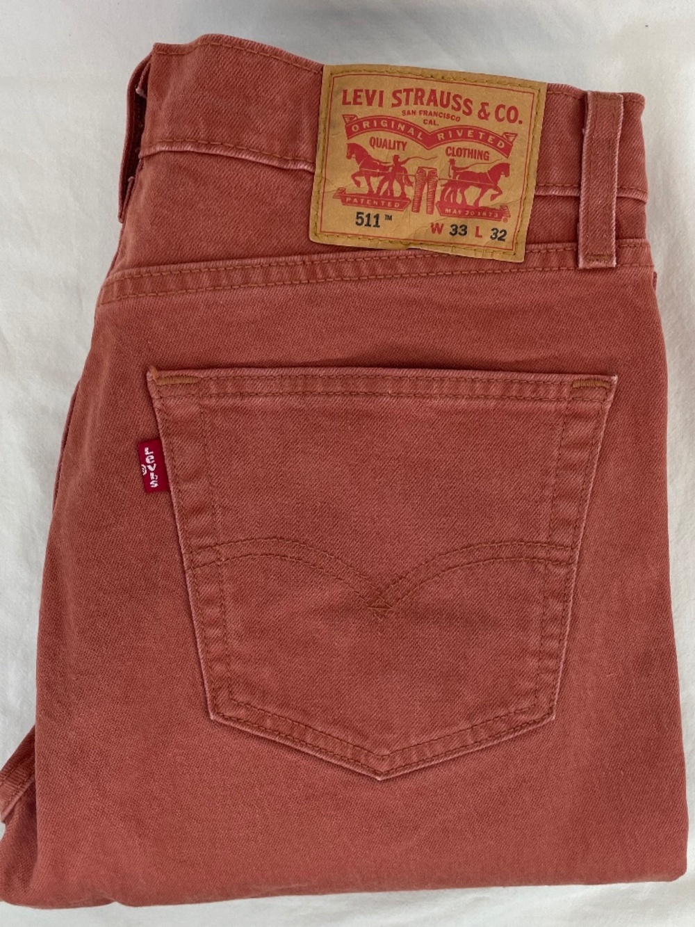 Levi’s 511 Orange Straight Leg 33x32 Levi Strauss & Co. Men’s